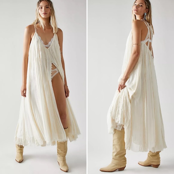 Free People Dresses & Skirts - free people | sweet sea maxi dress ivory lace strappy s